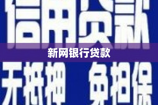 平南新网银行贷款