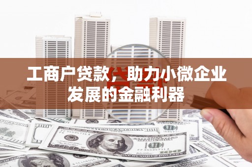 平南工商户贷款，助力小微企业发展的金融利器