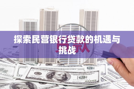 平南探索民营银行贷款的机遇与挑战