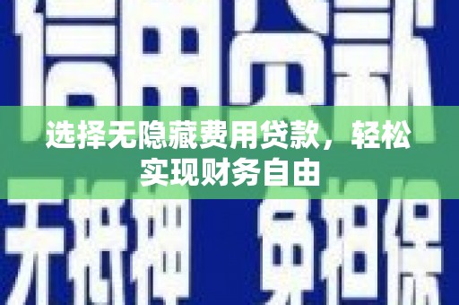 平南选择无隐藏费用贷款，轻松实现财务自由