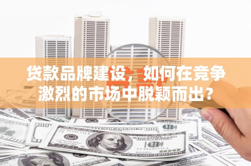 平南贷款品牌建设，如何在竞争激烈的市场中脱颖而出？