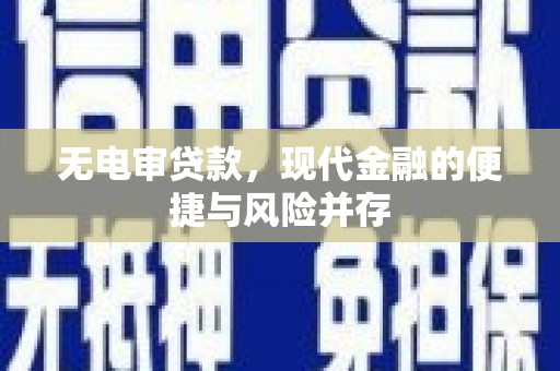 平南无电审贷款，现代金融的便捷与风险并存
