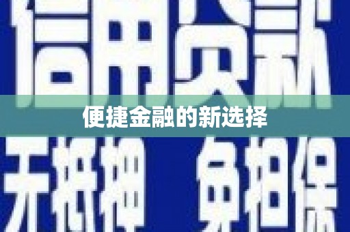 平南便捷金融的新选择