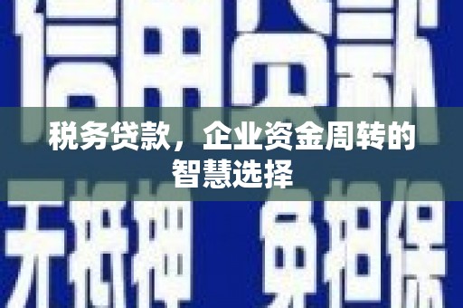 平南税务贷款，企业资金周转的智慧选择