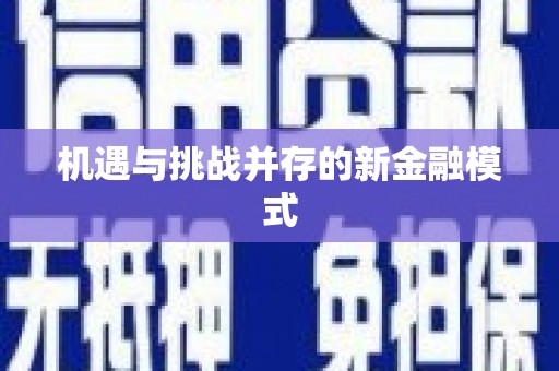 平南机遇与挑战并存的新金融模式