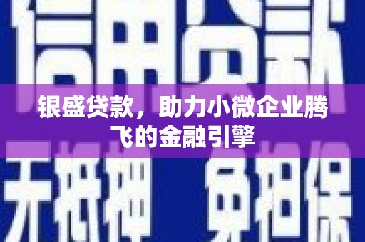 平南银盛贷款，助力小微企业腾飞的金融引擎