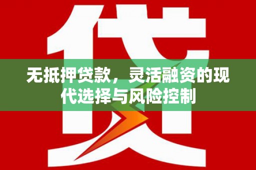 平南无抵押贷款，灵活融资的现代选择与风险控制