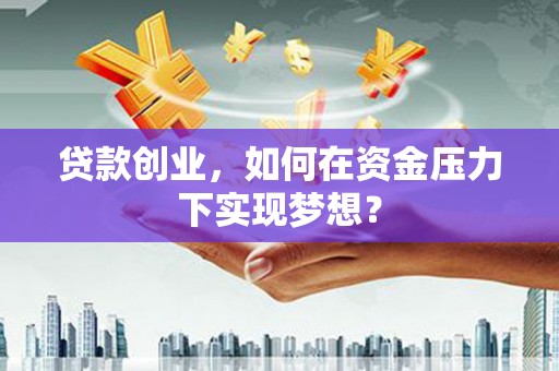 平南贷款创业，如何在资金压力下实现梦想？
