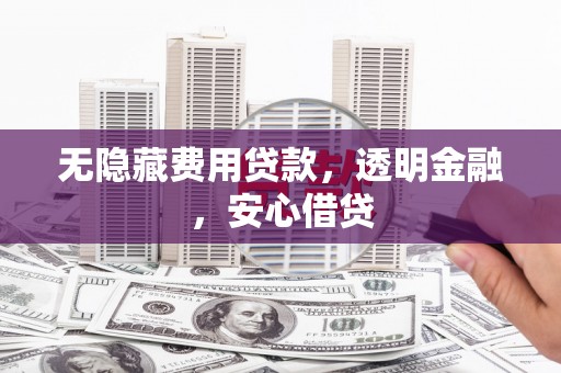 平南无隐藏费用贷款，透明金融，安心借贷