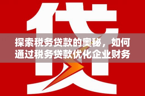 平南探索税务贷款的奥秘，如何通过税务贷款优化企业财务