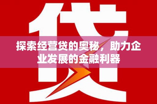 平南探索经营贷的奥秘，助力企业发展的金融利器