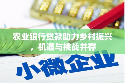 平南农业银行贷款助力乡村振兴，机遇与挑战并存