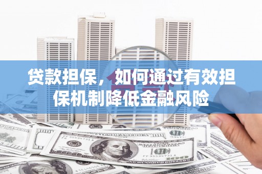 平南贷款担保，如何通过有效担保机制降低金融风险
