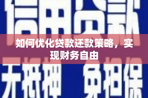 平南如何优化贷款还款策略，实现财务自由