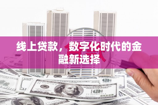 平南线上贷款，数字化时代的金融新选择