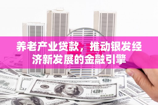 平南养老产业贷款，推动银发经济新发展的金融引擎