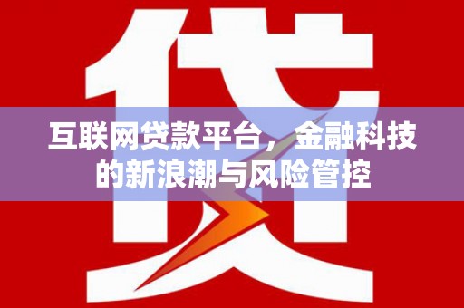 平南互联网贷款平台，金融科技的新浪潮与风险管控