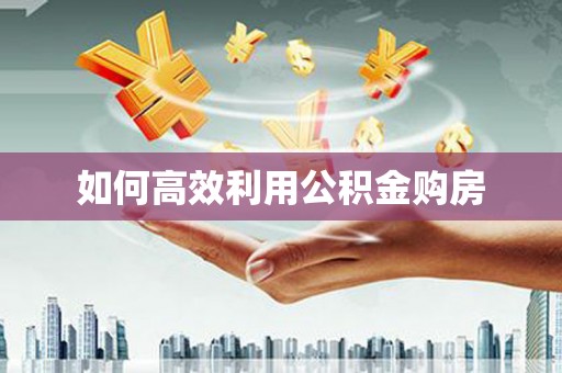 平南如何高效利用公积金购房