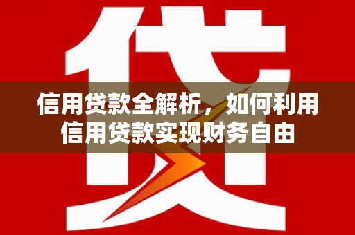 平南信用贷款全解析，如何利用信用贷款实现财务自由