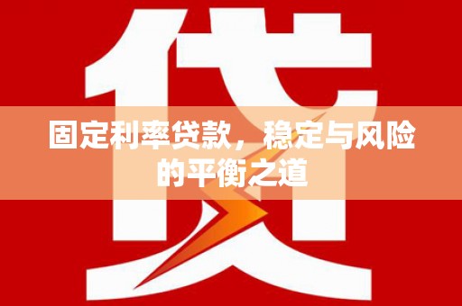平南固定利率贷款，稳定与风险的平衡之道